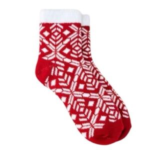 A New Day Red and White Nordic Pattern Socks